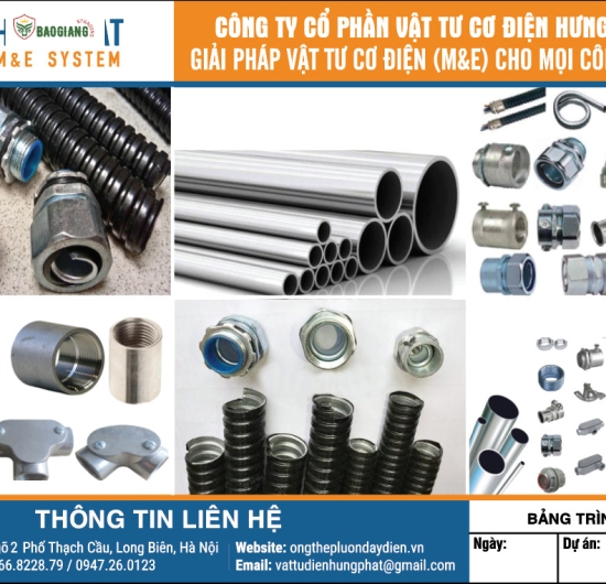 ỐNG ĐIỆN VÀ MÁNG CÁP